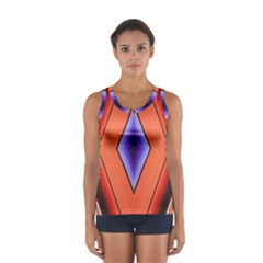 Diamond Shape Lines & Pattern Women s Sport Tank Top  by Simbadda