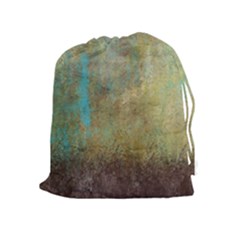 Aqua Textured Abstract Drawstring Pouches (extra Large)