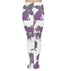 Many Cats Silhouettes Texture Women s Tights by Amaryn4rt