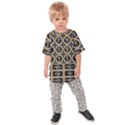 Black And Gold Buttons And Bars Depicting The Signs Of The Astrology Symbols Kids  Raglan Tee View1