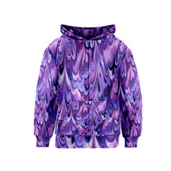 Purple Marble  Kids  Zipper Hoodie by KirstenStar