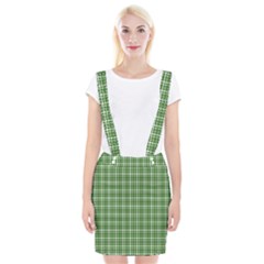 St  Patricks Day Plaid Pattern Suspender Skirt