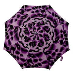 Background Fabric Animal Motifs Lilac Hook Handle Umbrellas (large) by Amaryn4rt