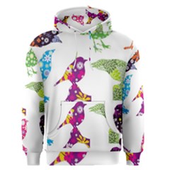 Birds Colorful Floral Funky Men s Pullover Hoodie by Amaryn4rt