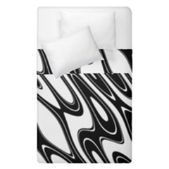 Black And White Wave Abstract Duvet Cover Double Side (single Size)