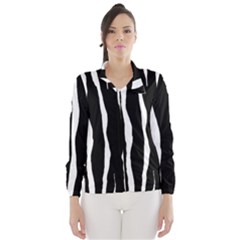 Zebra Background Pattern Wind Breaker (women) by Amaryn4rt