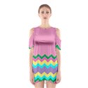 Easter Chevron Pattern Stripes Shoulder Cutout One Piece View1