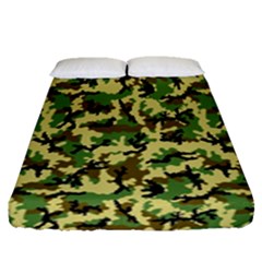 Camo Woodland Fitted Sheet (queen Size)