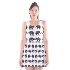 Indian Elephant Pattern Scoop Neck Skater Dress by Valentinaart