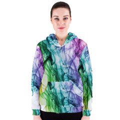 Colour Smoke Rainbow Color Design Women s Zipper Hoodie by Amaryn4rt