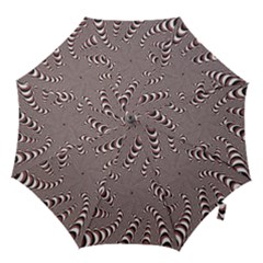 Digital Fractal Pattern Hook Handle Umbrellas (large)