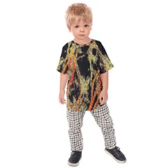 Artistic Effect Fractal Forest Background Kids  Raglan Tee