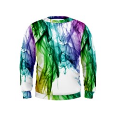 Colour Smoke Rainbow Color Design Kids  Sweatshirt by Amaryn4rt