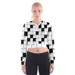 Crosswords  Women s Cropped Sweatshirt by Valentinaart