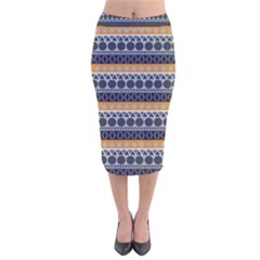 Seamless Abstract Elegant Background Pattern Velvet Midi Pencil Skirt