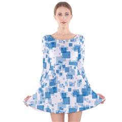 Pattern Long Sleeve Velvet Skater Dress by Valentinaart