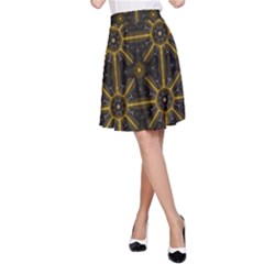 Digitally Created Seamless Pattern Tile A-line Skirt by Simbadda