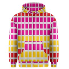 Squares Pattern Background Colorful Squares Wallpaper Men s Zipper Hoodie by Simbadda