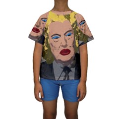 Happy Birthday Mr  President  Kids  Short Sleeve Swimwear by Valentinaart