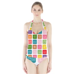 Icons Vector Halter Swimsuit by Simbadda