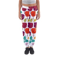 Colorful Trees Background Pattern Women s Jogger Sweatpants by Simbadda