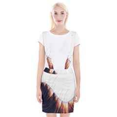 Abstract Lines Suspender Skirt