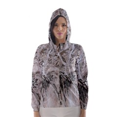 Earth Landscape Aerial View Nature Hooded Wind Breaker (women) by Simbadda