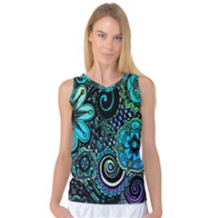 Sun Set Floral Women s Basketball Tank Top