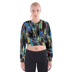 Abstract 3d Blender Colorful Women s Cropped Sweatshirt by Simbadda