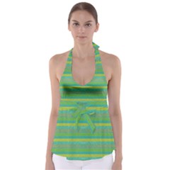 Lines Babydoll Tankini Top