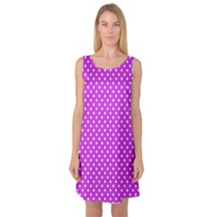 Polka Dots Sleeveless Satin Nightdress