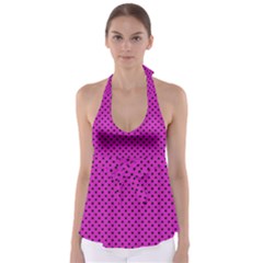 Polka Dots Babydoll Tankini Top