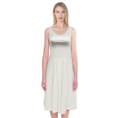 Greeting Card Coffee Mood Midi Sleeveless Dress by Simbadda