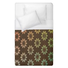 Grunge Brown Flower Background Pattern Duvet Cover (single Size) by Simbadda