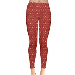 Red Red Christmas Pattern Leggings by CoolDesigns