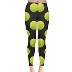 Green Tennis Balls Pattern Leggings