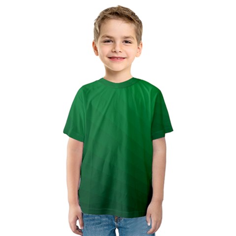 Green Beach Fractal Backdrop Background Kids  Sport Mesh Tee by Simbadda