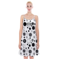 Polka Dots Spaghetti Strap Velvet Dress by Valentinaart