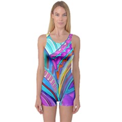 Summer Colors One Piece Boyleg Swimsuit by GabriellaDavid