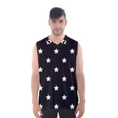 Stars Pattern Men s Basketball Tank Top by Valentinaart