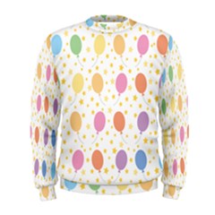 Balloon Star Rainbow Men s Sweatshirt by Mariart