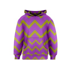 Zig Zags Pattern Kids  Pullover Hoodie by Valentinaart