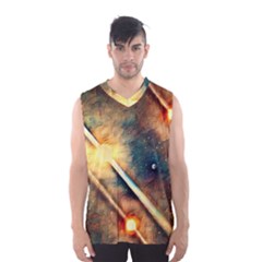 Light Space Men s Basketball Tank Top by DeneWestUK