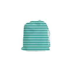 Horizontal Stripes Green Teal Drawstring Pouches (xs) 