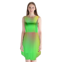 November Blurry Brilliant Colors Sleeveless Chiffon Dress  