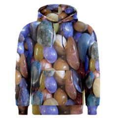 Rock Tumbler Used To Polish A Collection Of Small Colorful Pebbles Men s Pullover Hoodie by Simbadda