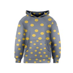 Limpet Polka Dot Yellow Grey Kids  Pullover Hoodie by Mariart