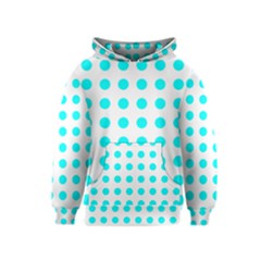 Polka Dot Blue White Kids  Pullover Hoodie