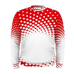 Polka Dot Circle Hole Red White Men s Sweatshirt by Mariart