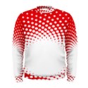 Polka Dot Circle Hole Red White Men s Sweatshirt View1